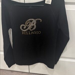 Black Sweatshirt with Gold Accents